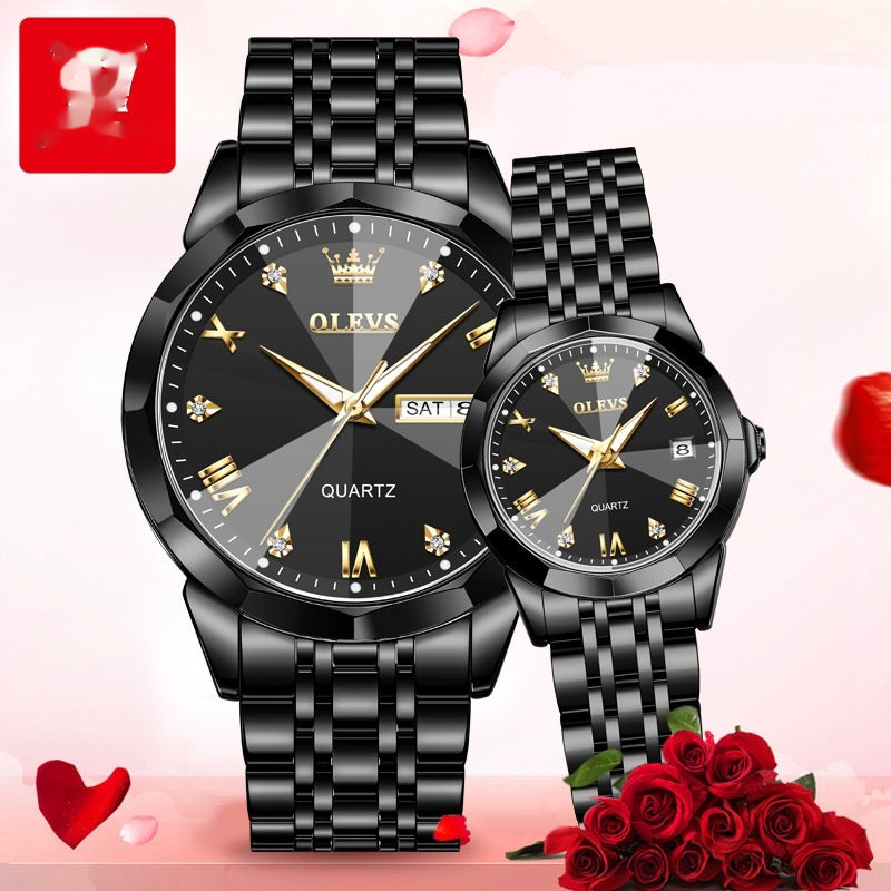 Montre Quartz Saint Valentin cadeau couple montre hommes