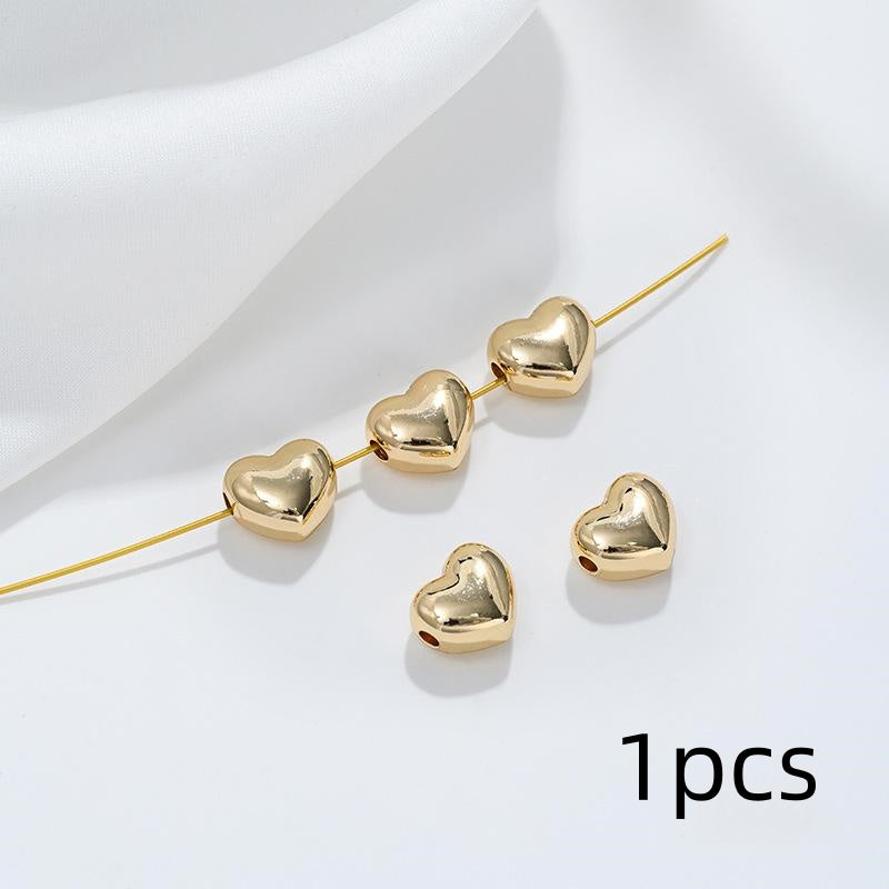 Pendentif d'espacement de coeur double face pour bracelet bricolage