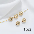 Pendentif d'espacement de coeur double face pour bracelet bricolage