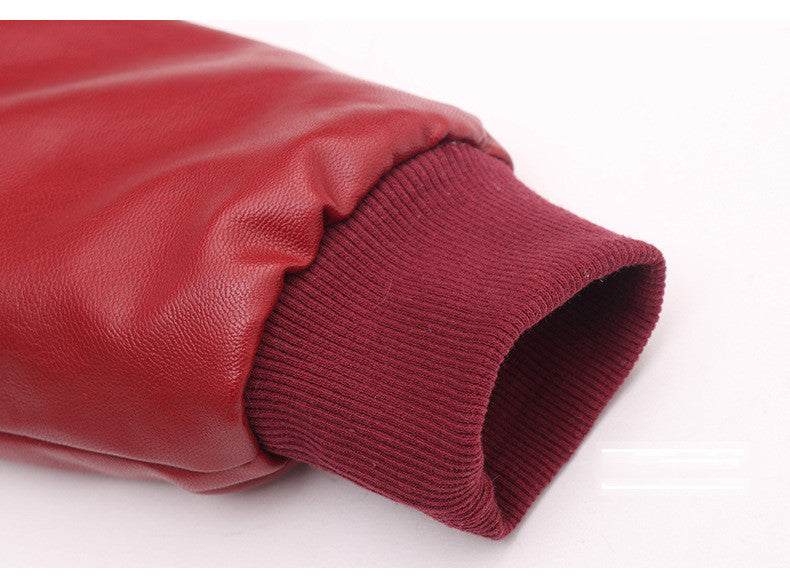 Veste en cuir PU Veste à capuche pour enfants
