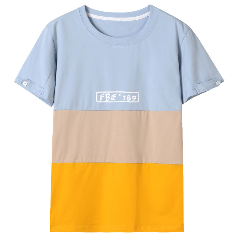 Fashion Striped Family Matching Outfits Summer Casual T-shirt Short Sets Couples Partag