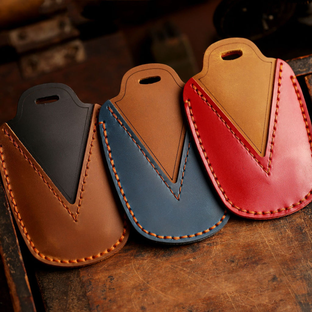 Crazy Horse Leather Car Key Case