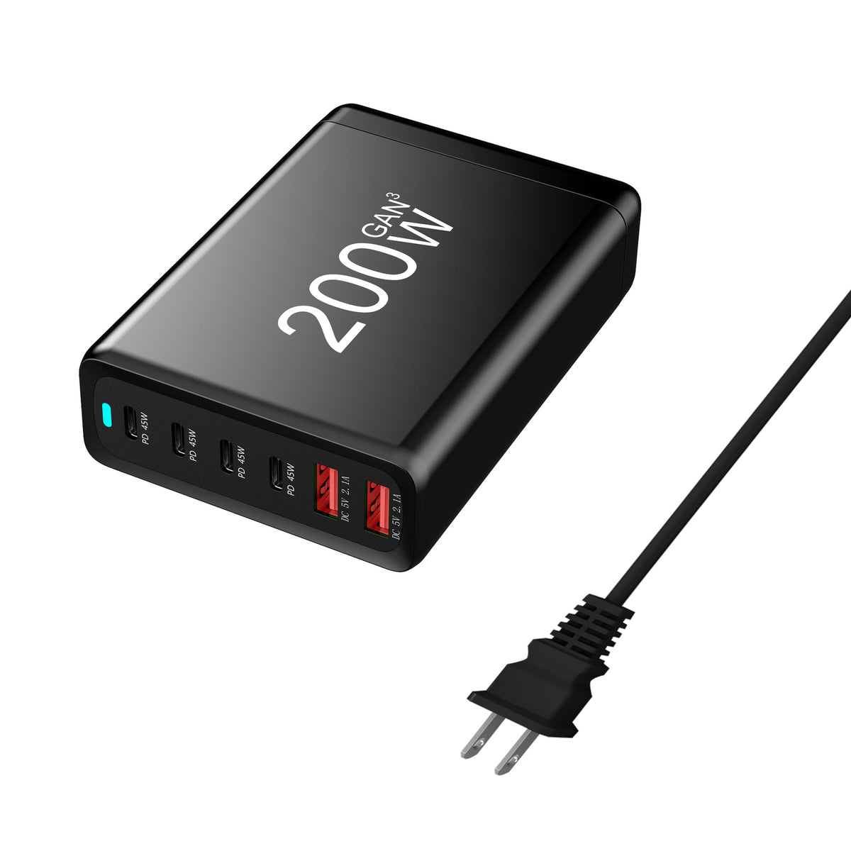 Chargeur de gaz à haute puissance de 200W Nitride