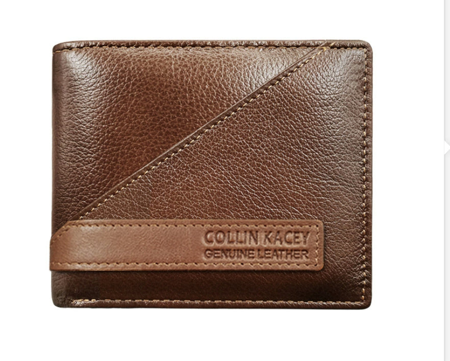 Courte mode de portefeuille pour hommes Cowhide
