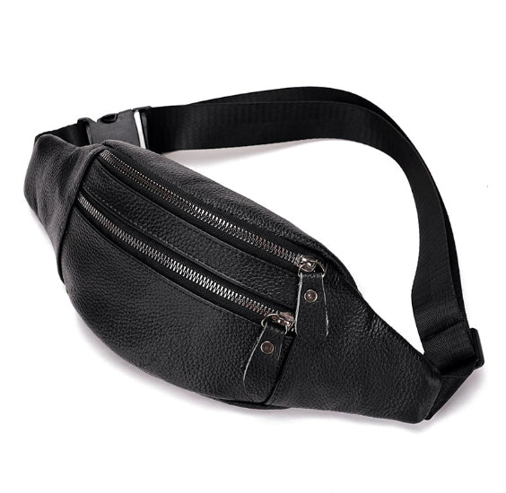 En cuir véritable en cuir Sports Waist Pack pour hommes