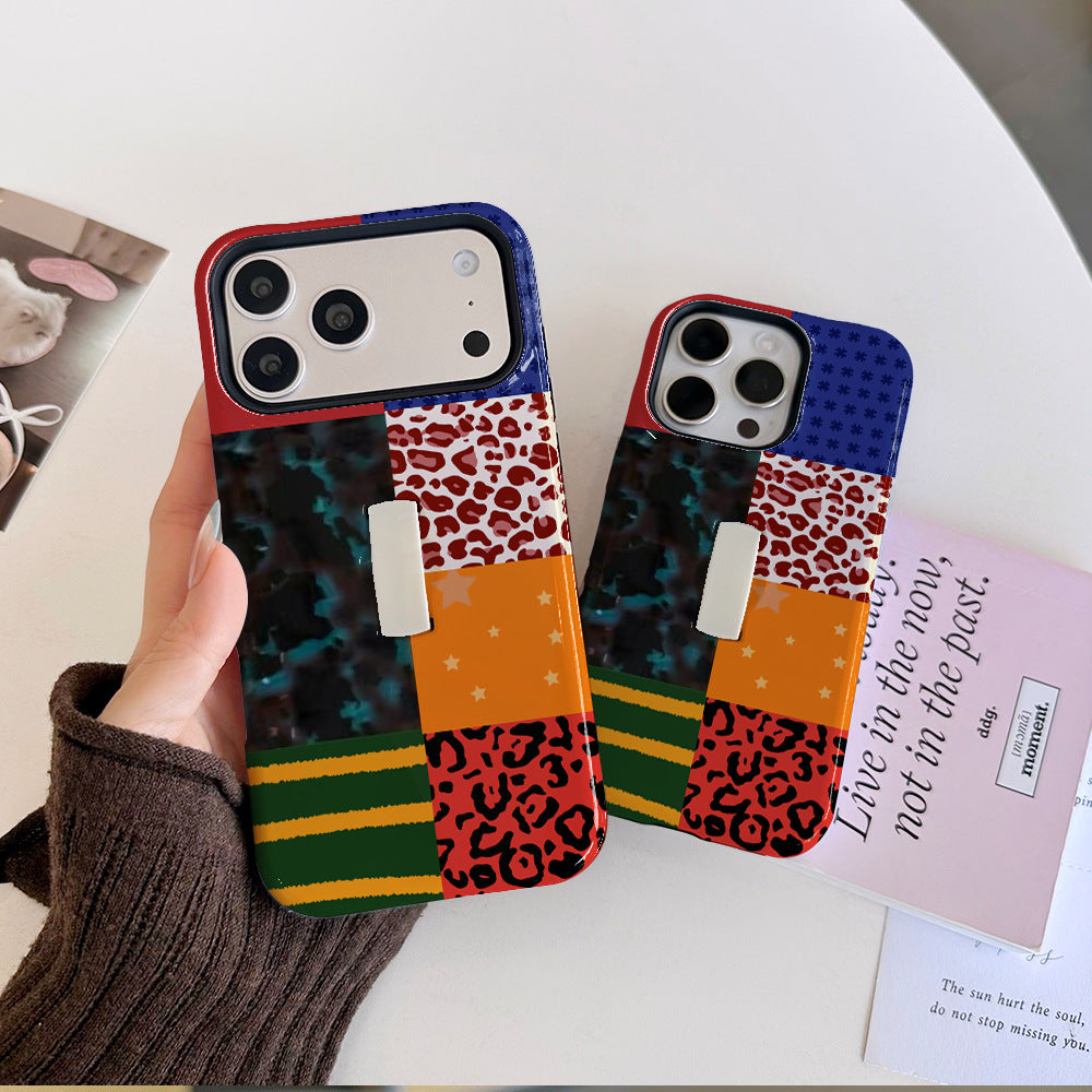 Meilleure vente Film et stand Two-in-one Phone Case