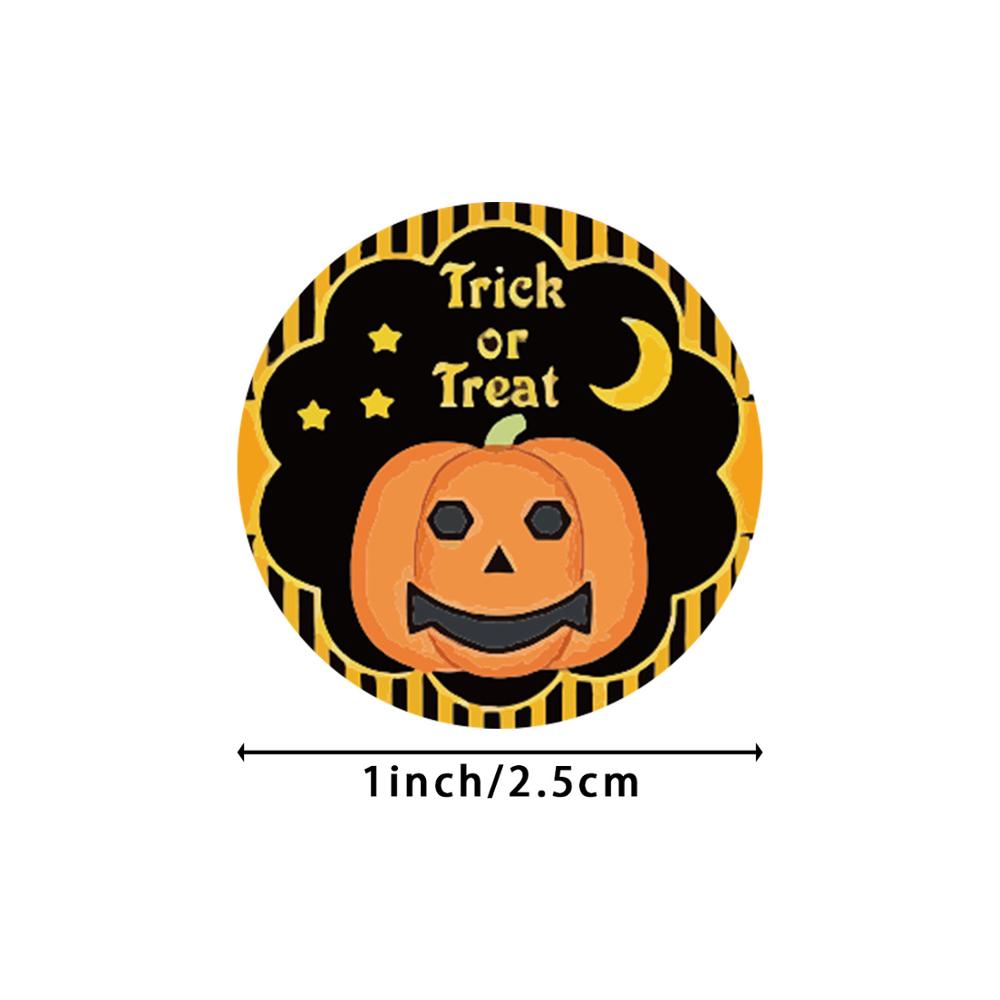 Halloween Pumpkin Wrapped Gift Sticker Amazon Template