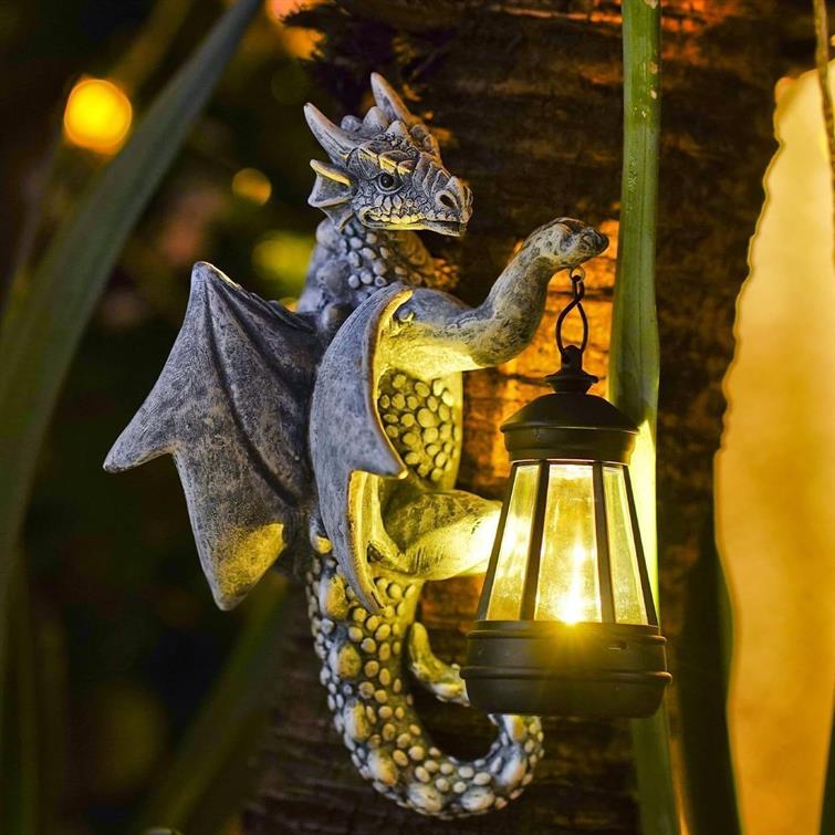 Western Dragon Lantern Extérieur Cour Jardin Resin Craftwork