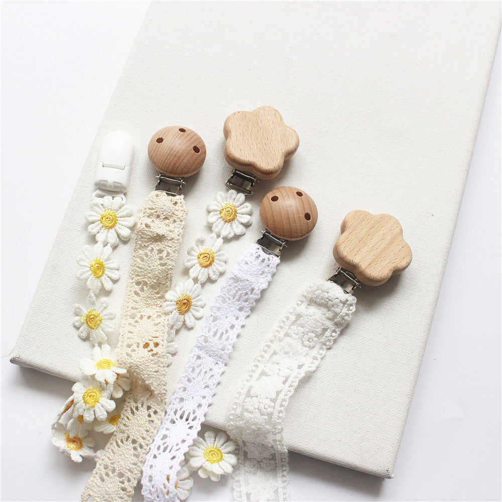 Ins Baby Pacifier Clip dents Colle chaîne anti-perte