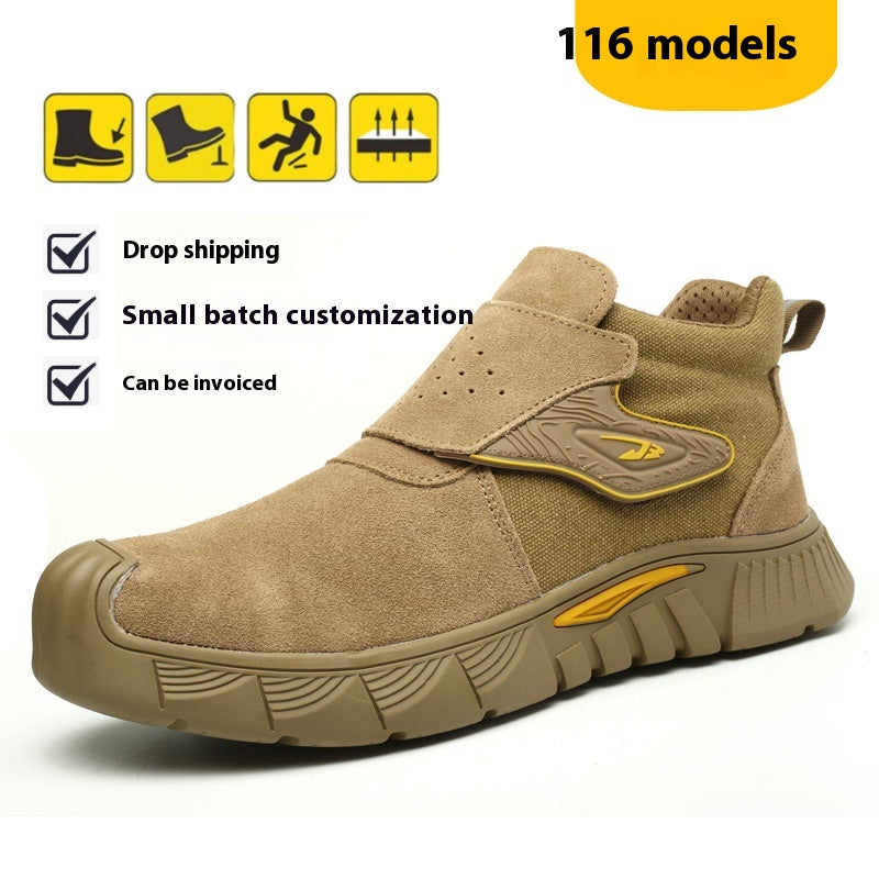Chaussures de soudage électrique haut de gamme Quatre saisons Chaussures de travail anti-smashing et anti-pénétration
