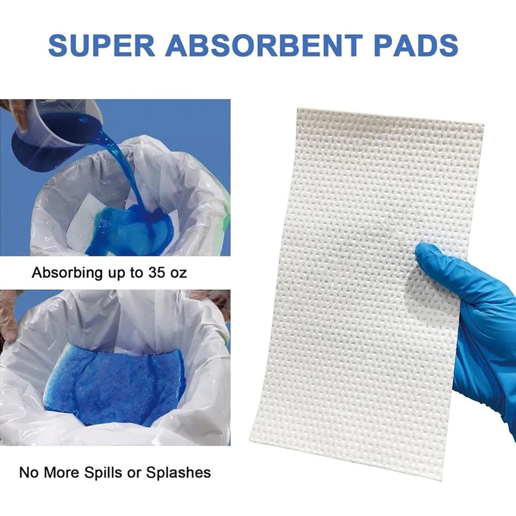 Pack de 160 liners Commode avec tampon absorbant Sacs jetables sans odorat Universal