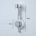 Support douche salle de bain-argent-ABS+ silicone + métal-1 pièce