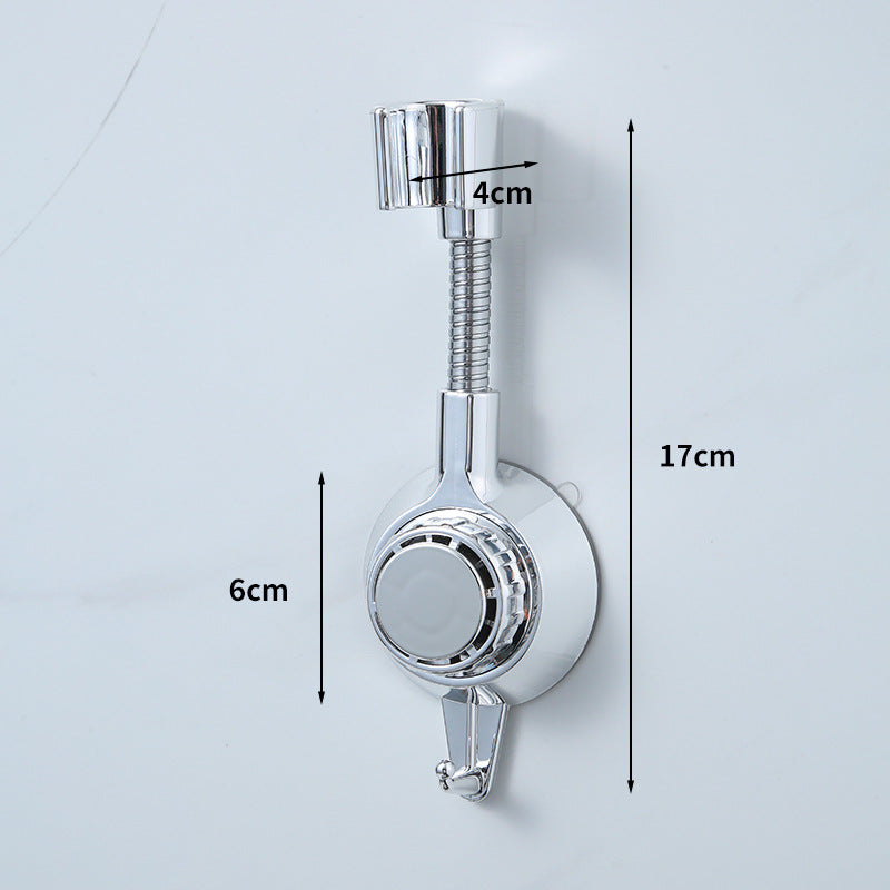 Support douche salle de bain-argent-ABS+ silicone + métal-1 pièce