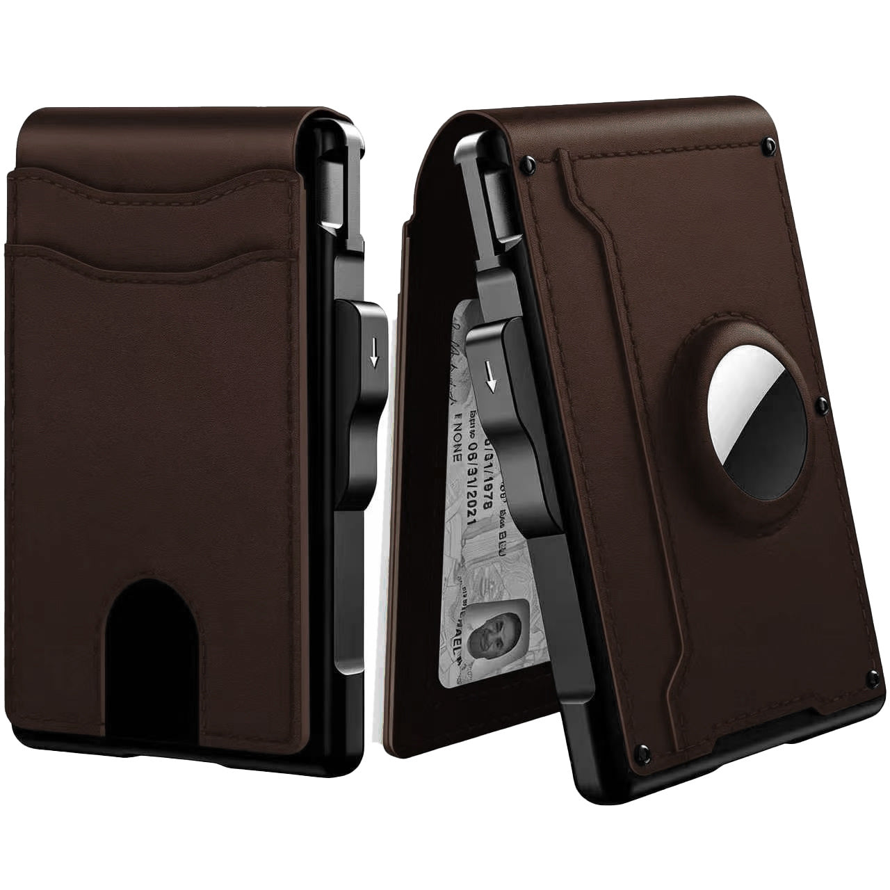 Porte-cartes pour hommes Portefeuille Cartouche en fibre de carbone de grande capacité