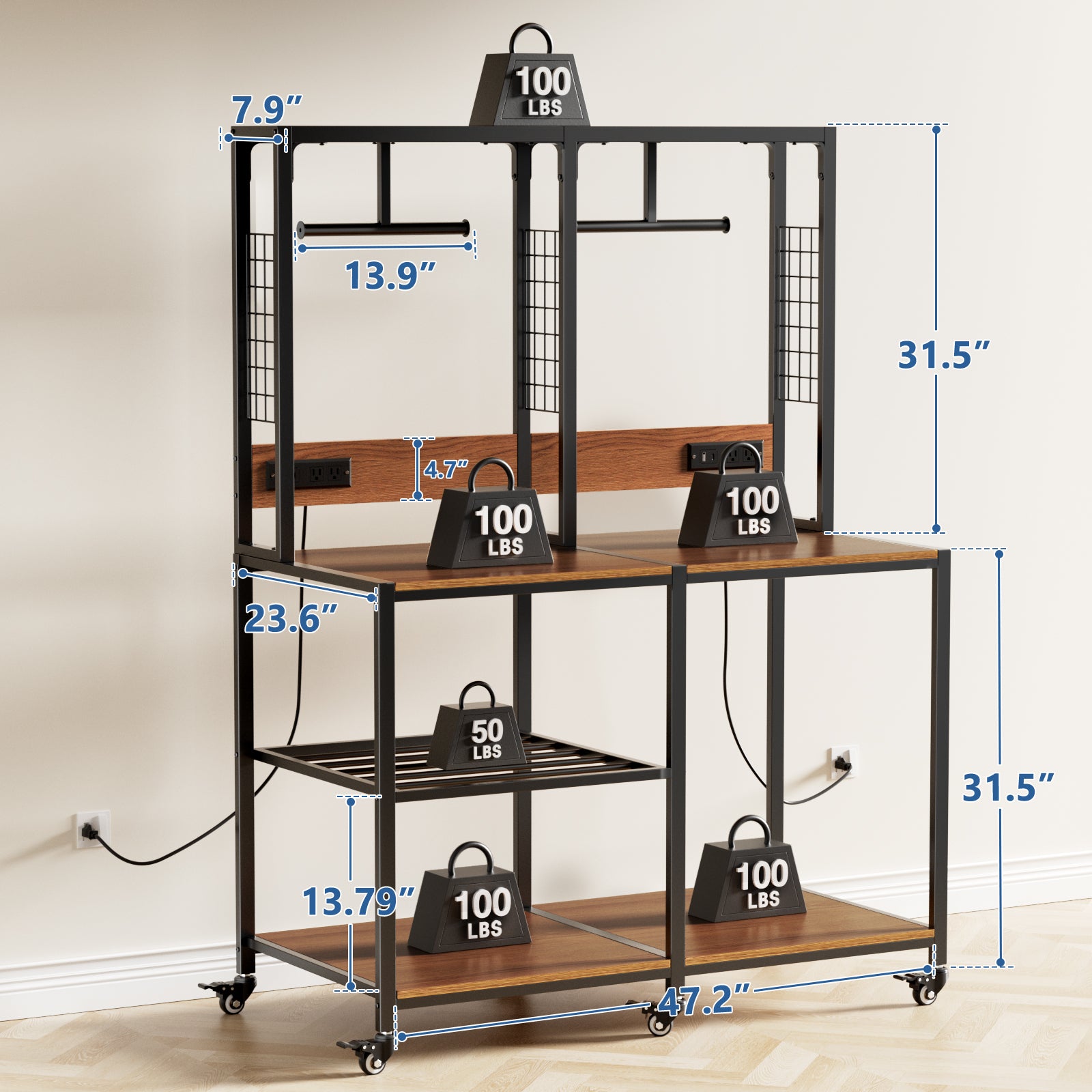 Support d'imprimante 3D double avec stockage filament