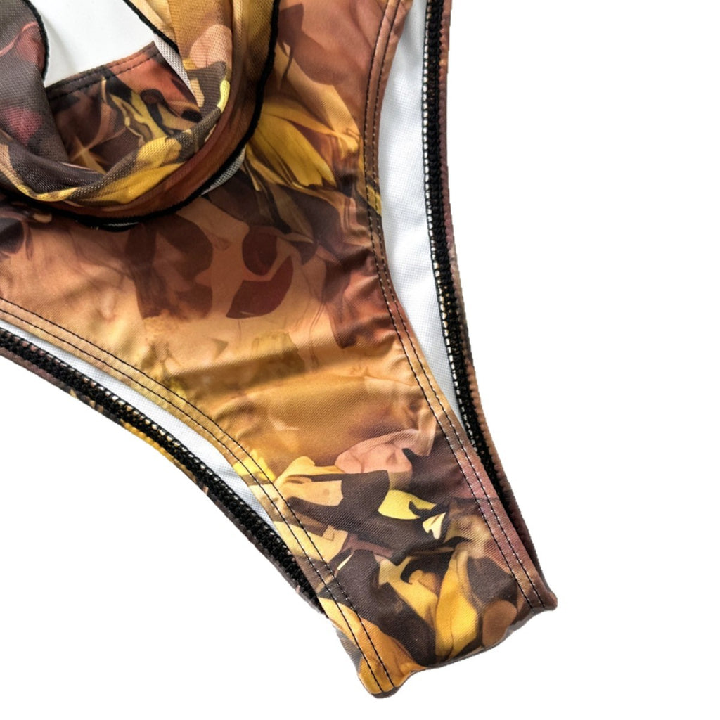 Maillot de bain imprimé trois pièces pour femmes