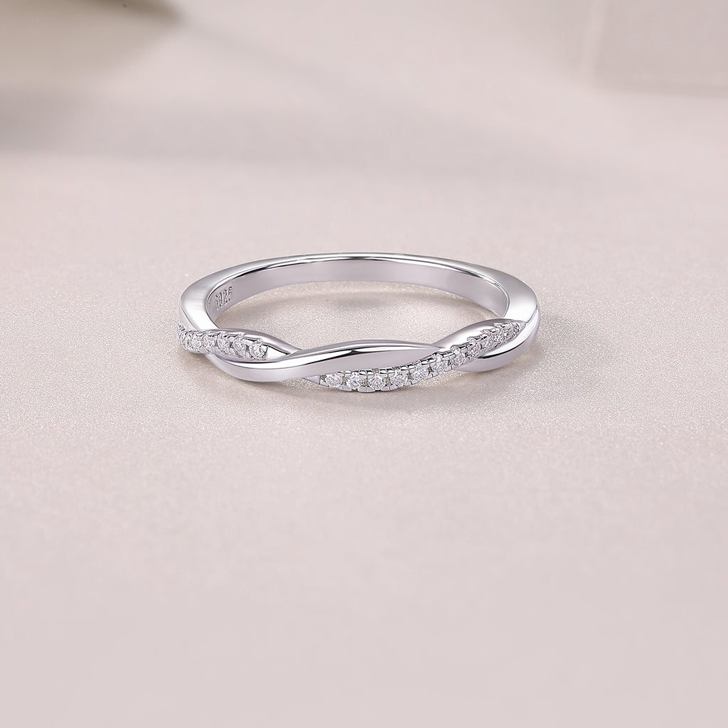 S925 Argent 1.9g Anneau en mousse de platine