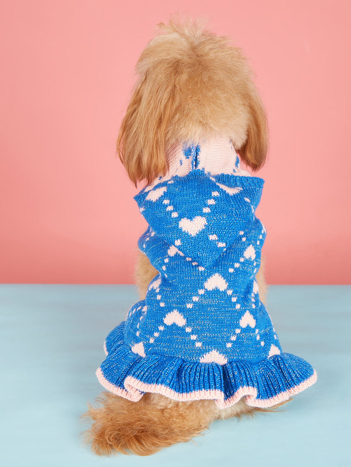 Petit chien sweater Hoodies Robe Hiver tricot mignon vêtements coeur Puppy vêtements