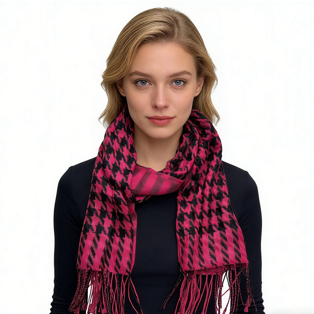 2pcs en peluche texturée Jacquard Trapps Warmth Scarf