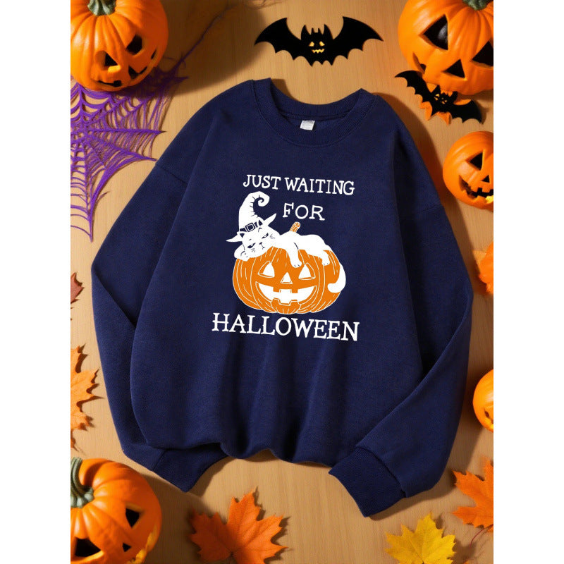 Juste attendre pour Halloween Pumpkin Design Sweats