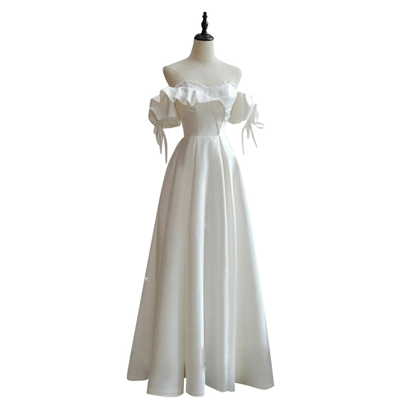 Satin léger robe de mariée Mariée Française Super Fée