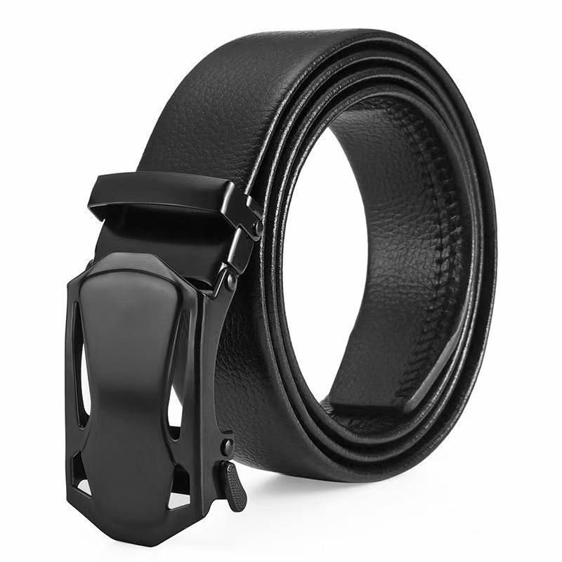 Ceinture en cuir large tendance homme avec boucle automatique