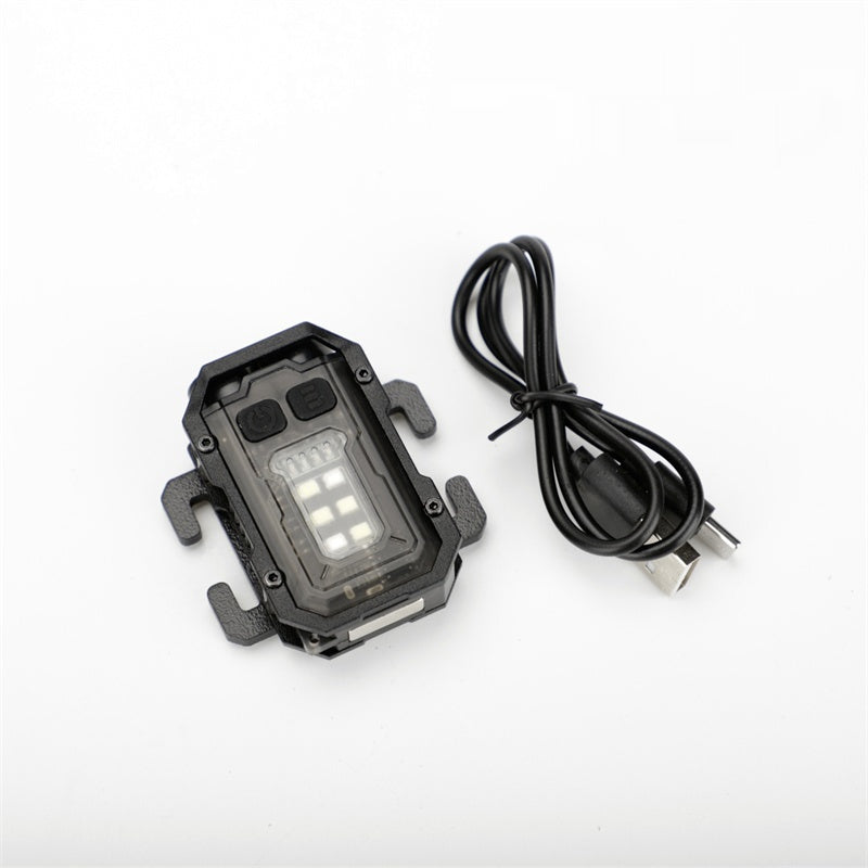 Éclairage tactique portable Mini lampe de poche d'avertissement Outdoor Backpack Mount