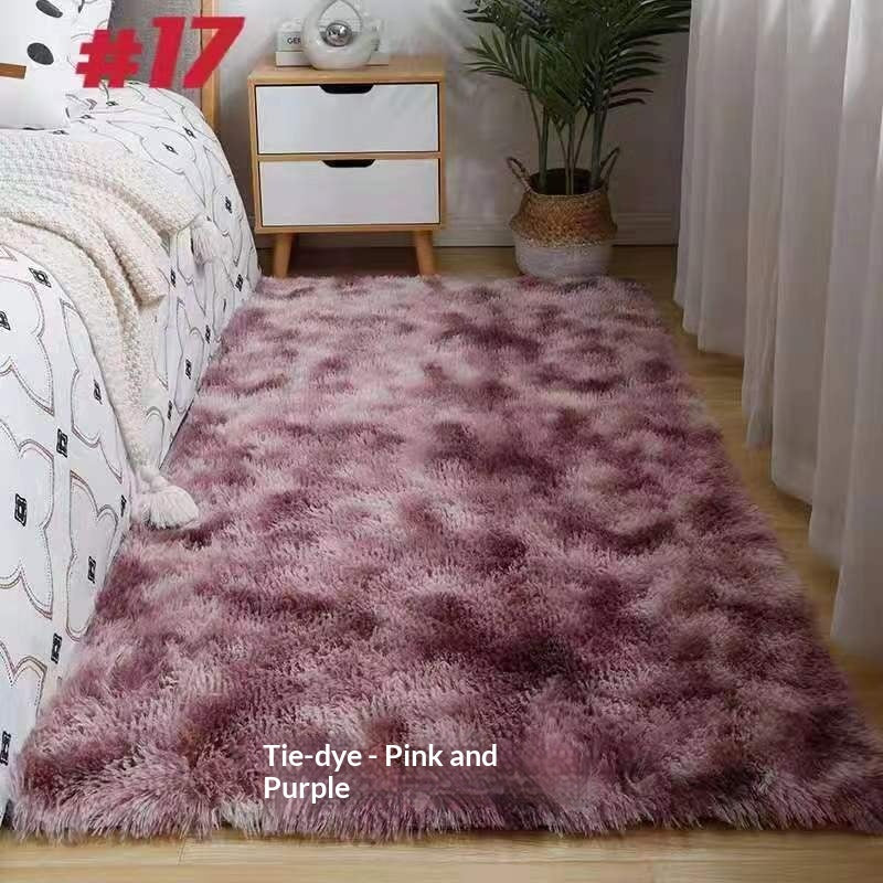 Silk Carpet Bedroom Solid Color Sitting Area