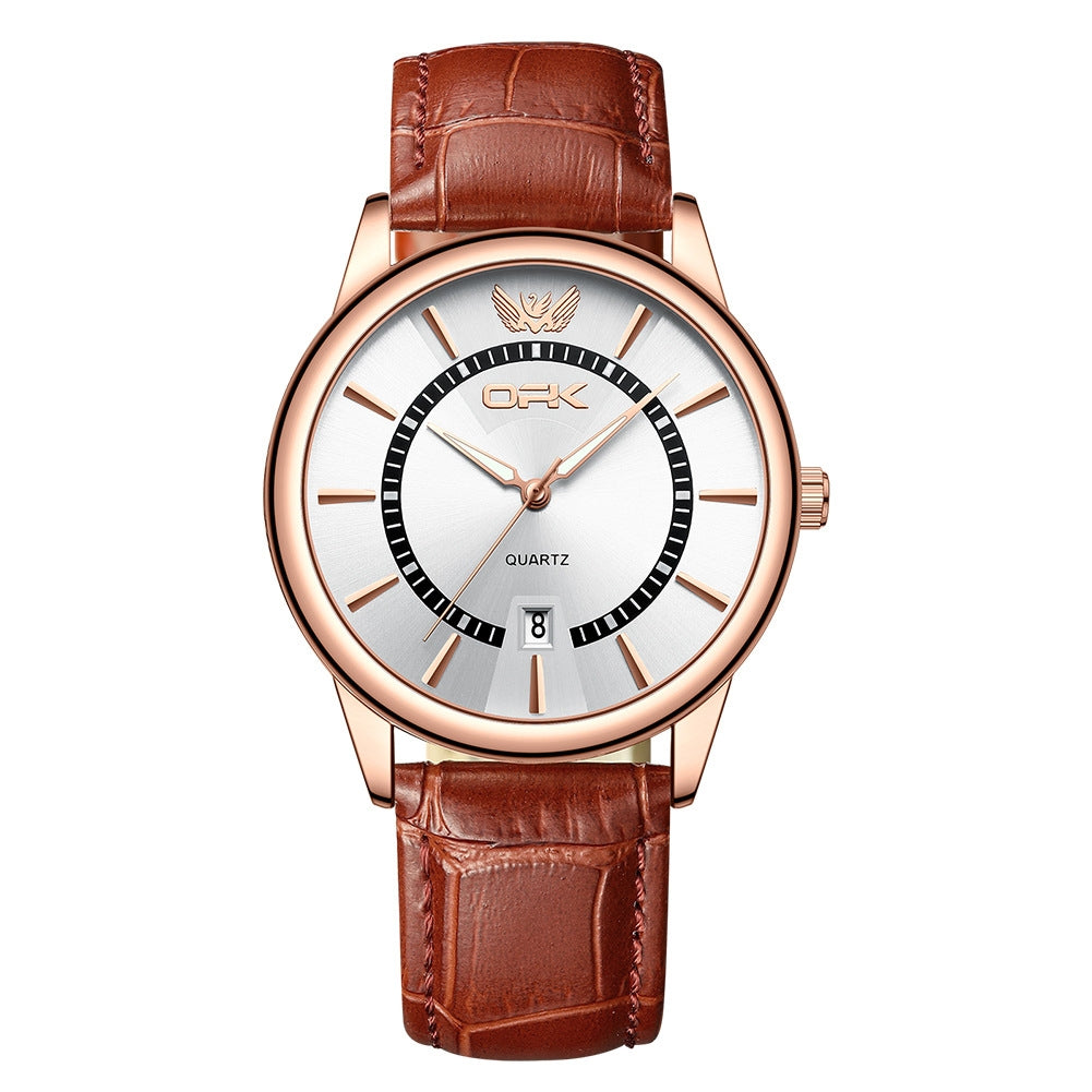 Men's Quartz Watch Waterproof Single Calendar