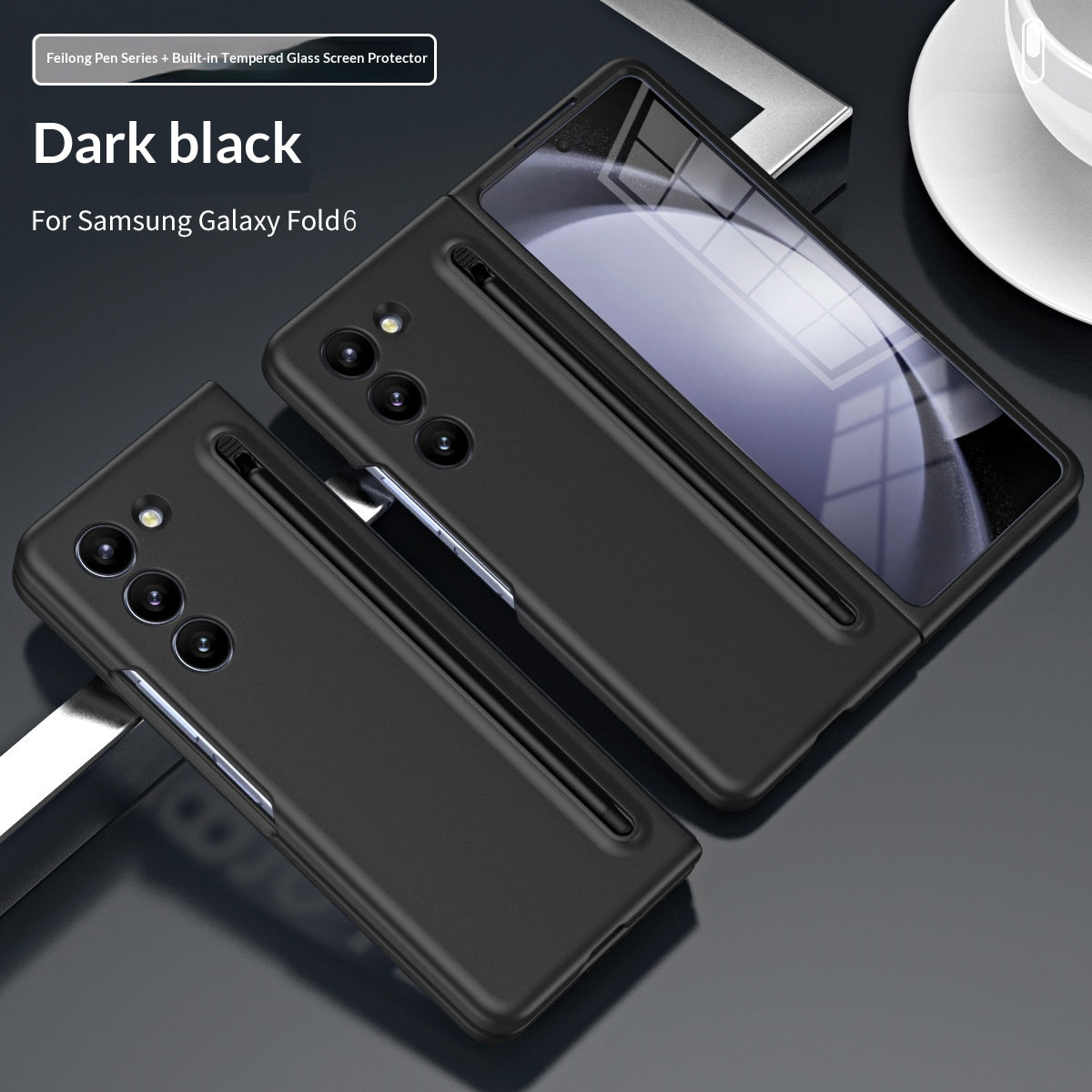 Coque de téléphone avec un stylo à sous à peau dure et la protection du stylet