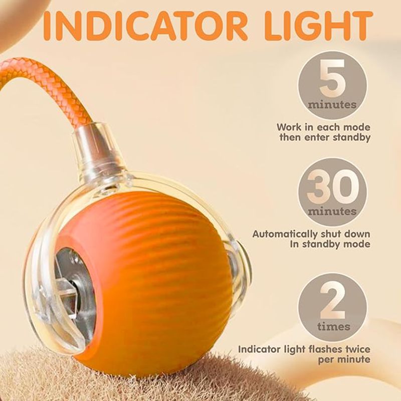 Chat Interactive Ball Toys Automatic Rolling Ball pour Kitten Smart Pet Electri rechargeable