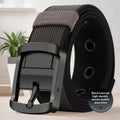 Ceinture de nylon rotative pour hommes avec boucle d'épingle double face