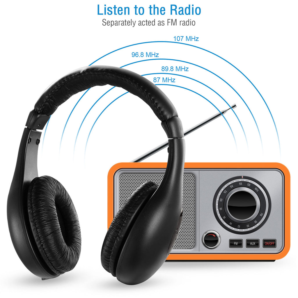 Casques RF sans fil HiFi sur écouteurs d'oreille Récepteur d'émetteur RF avec cabine en forme de MicY
