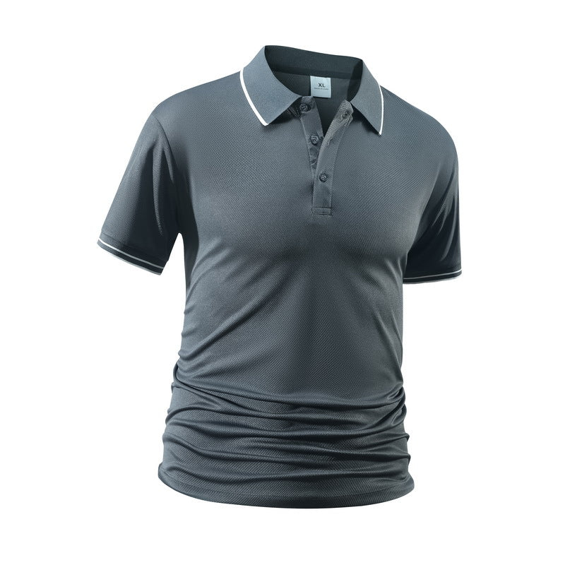 Polo homme avec plateau de col Lapel