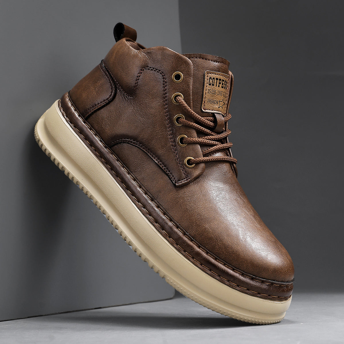 Bottes mi-haut rétro Hommes Casual