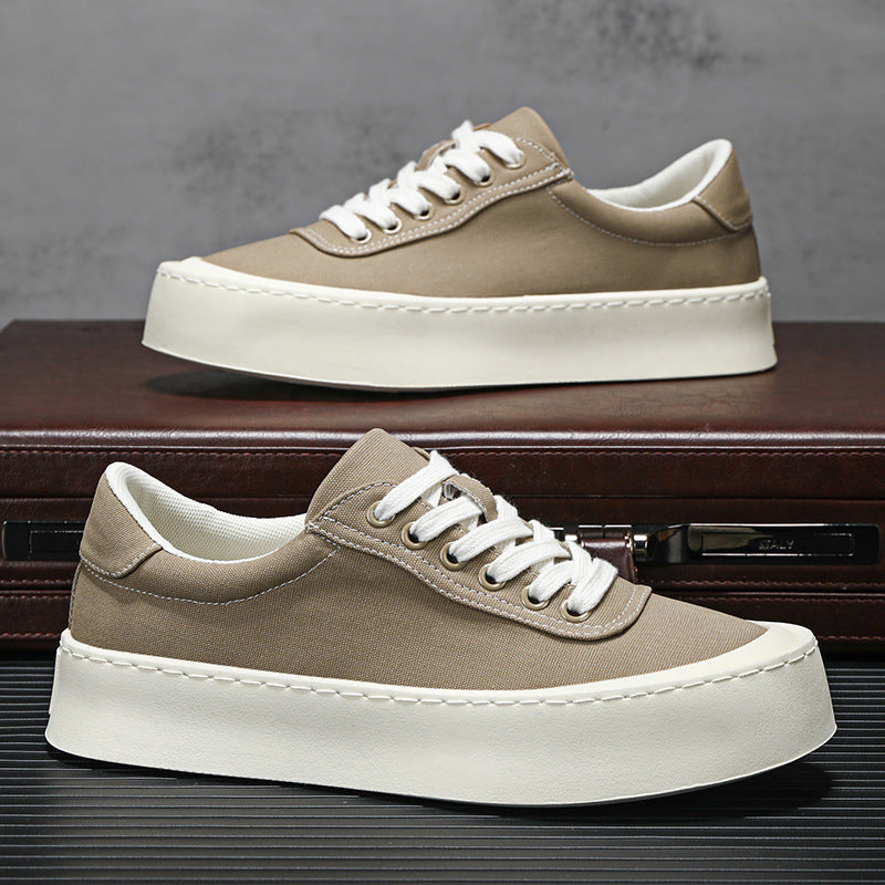 Hommes respirant Toile Conseil Chaussures avec une semelle en augmentation de hauteur