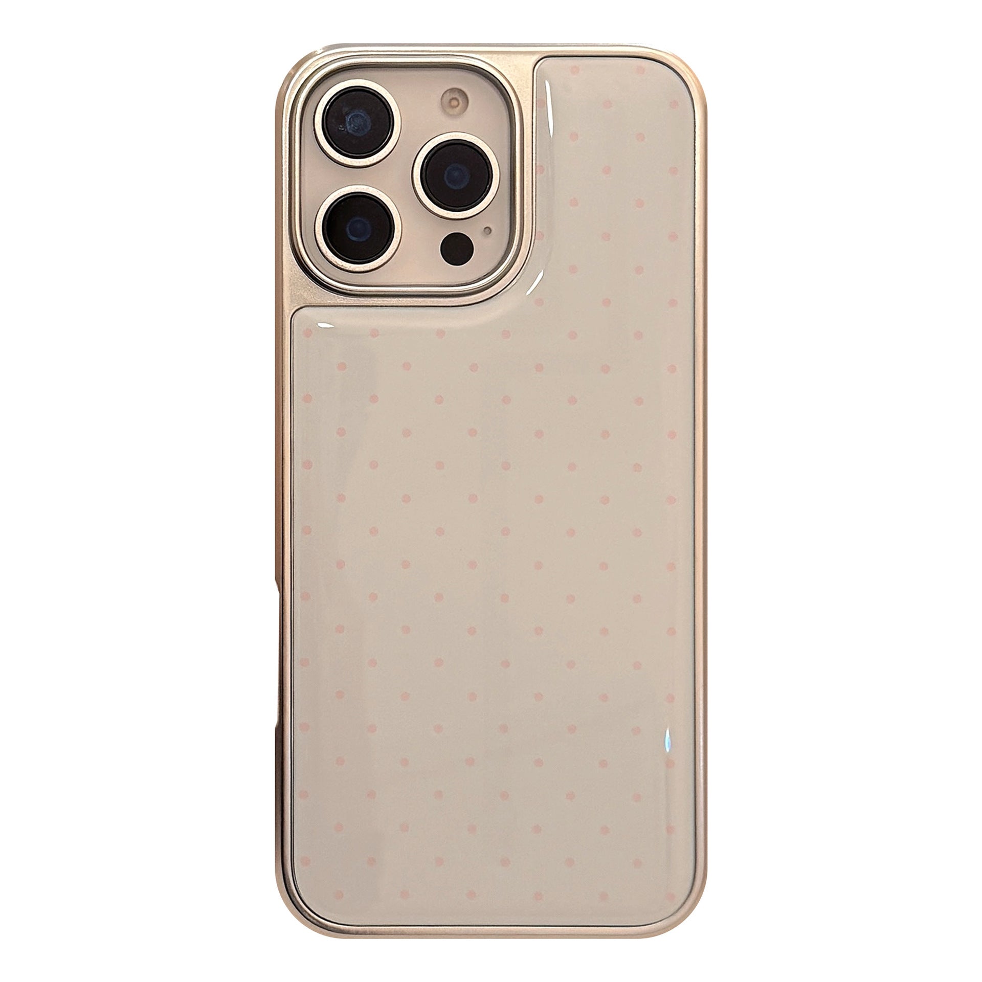 Clapet de téléphone à point d'électroplaqué Ins Minimaliste Polka