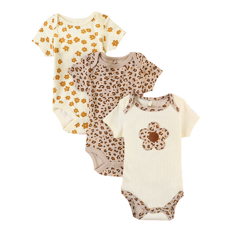 Cartoon Embroidered Rompers for Babies and Toddlers