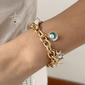 Fashion Femme Starfish Pearl Shell Fishtail Multi-pendent Collier Bracelet