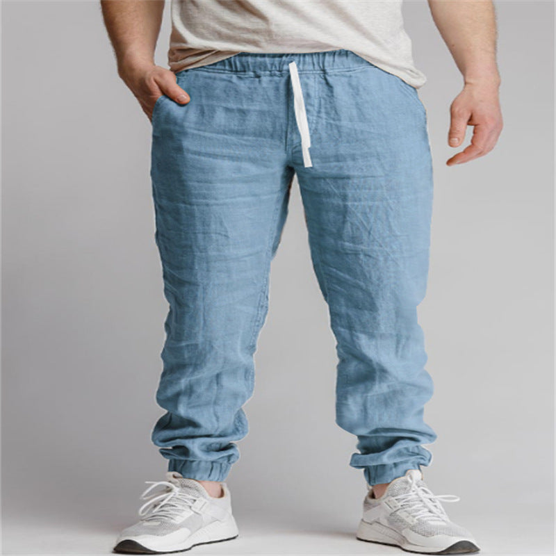Pantalon de jogging respirant à l'extérieur casual en couleur solide avec des pantalons élastiques