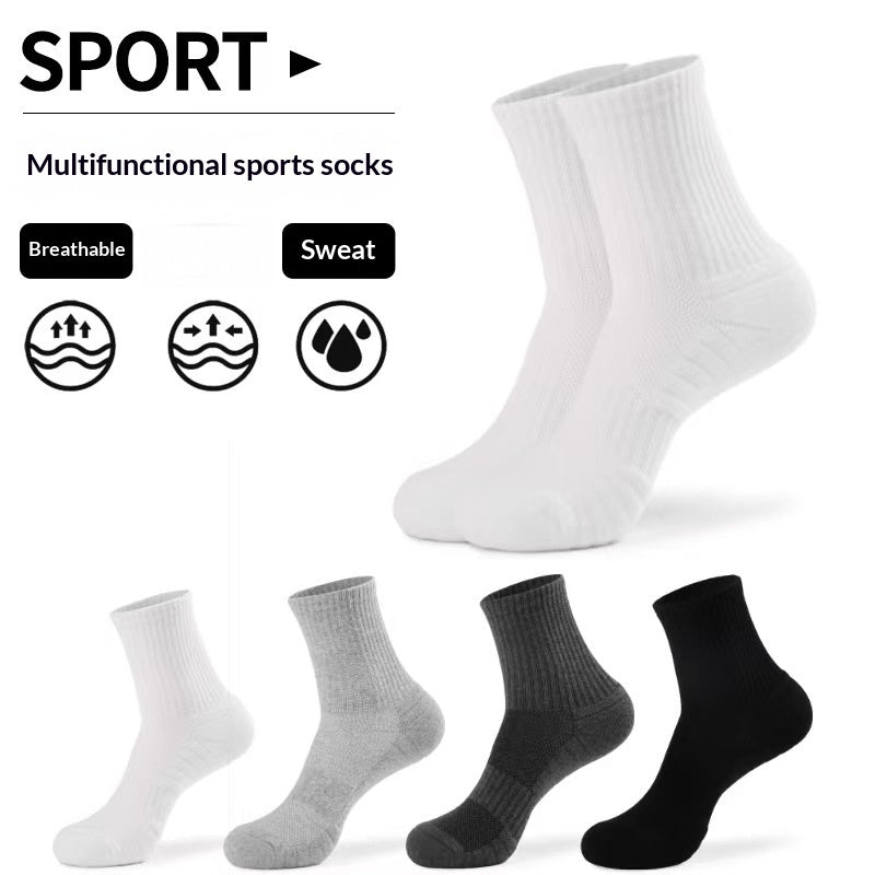 Chaussettes de sport en coton pur avec une semelle essoufflée