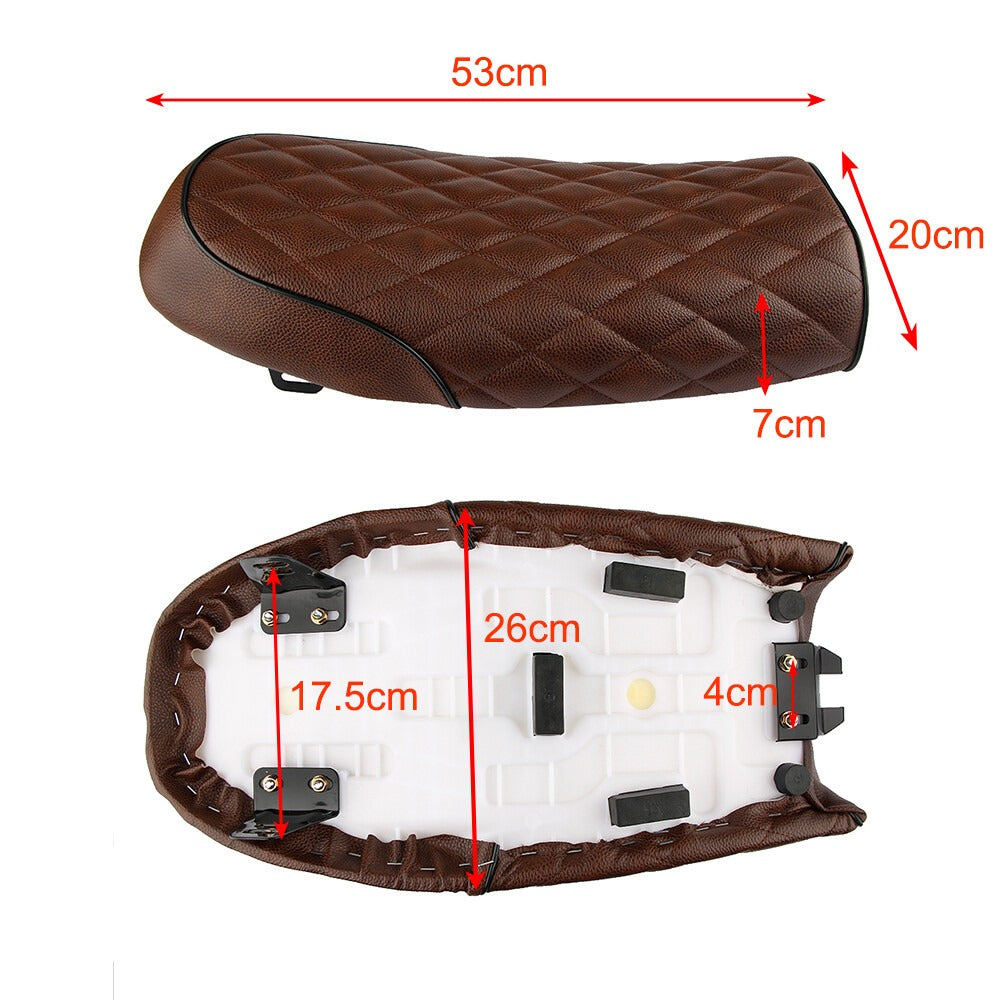 Siège universel de moto Plat Brat Saddle pour Y Amaha H Onda S Uzuki Cafe Racer UK