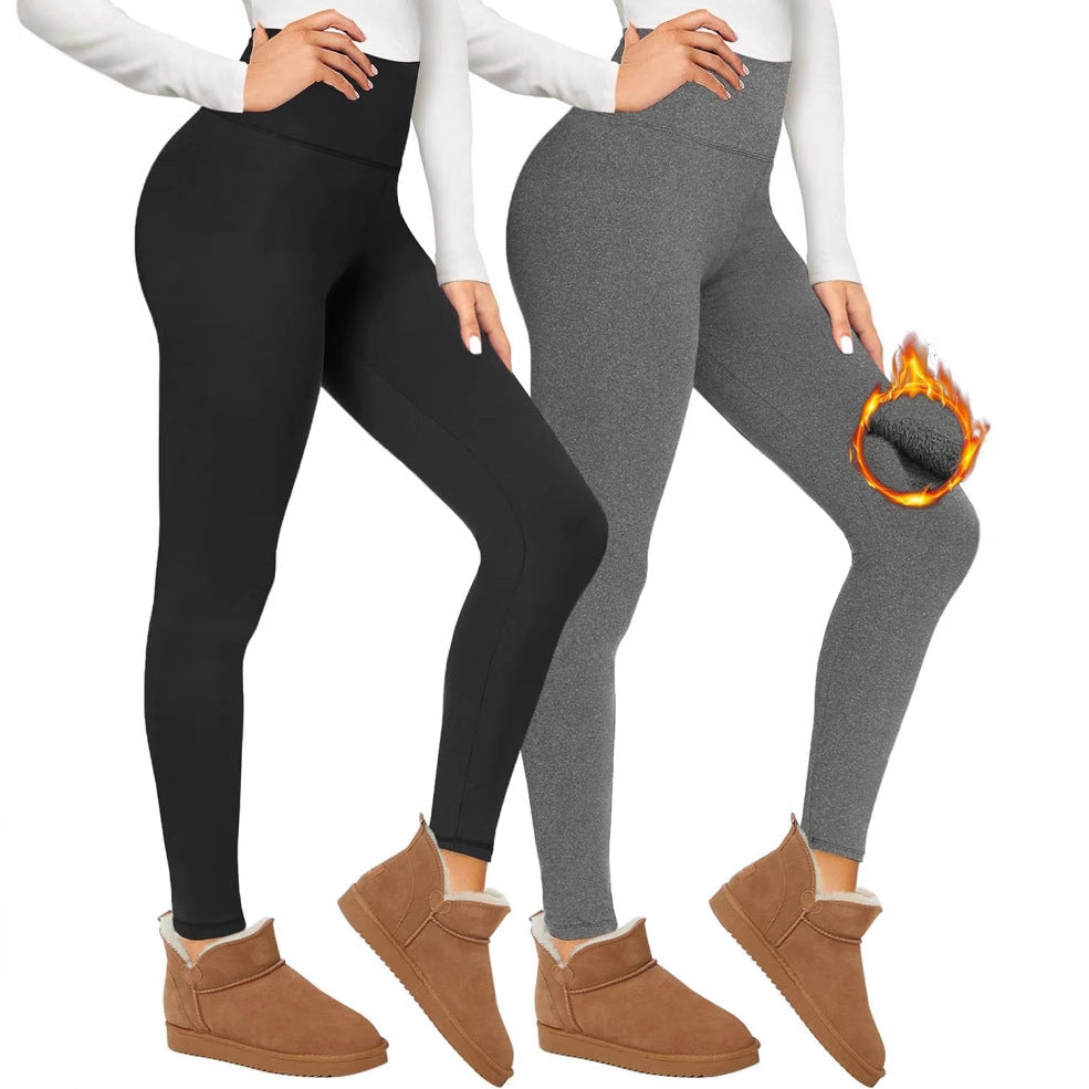 Velours Leggings rembourrés femmes haute taille hiver