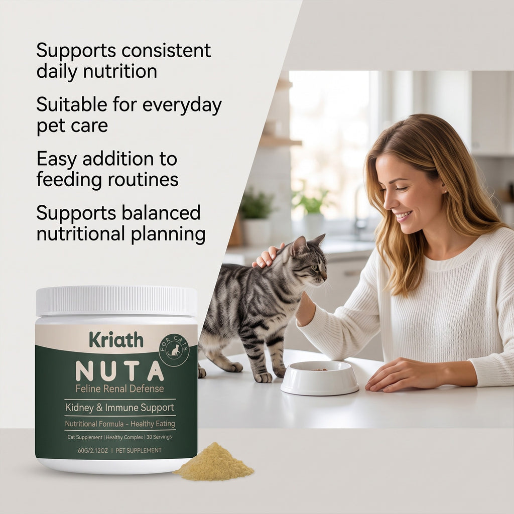 Kriath Cat Care Nutritional Powder Daily Care Confortable complément doux Cat Body Neede
