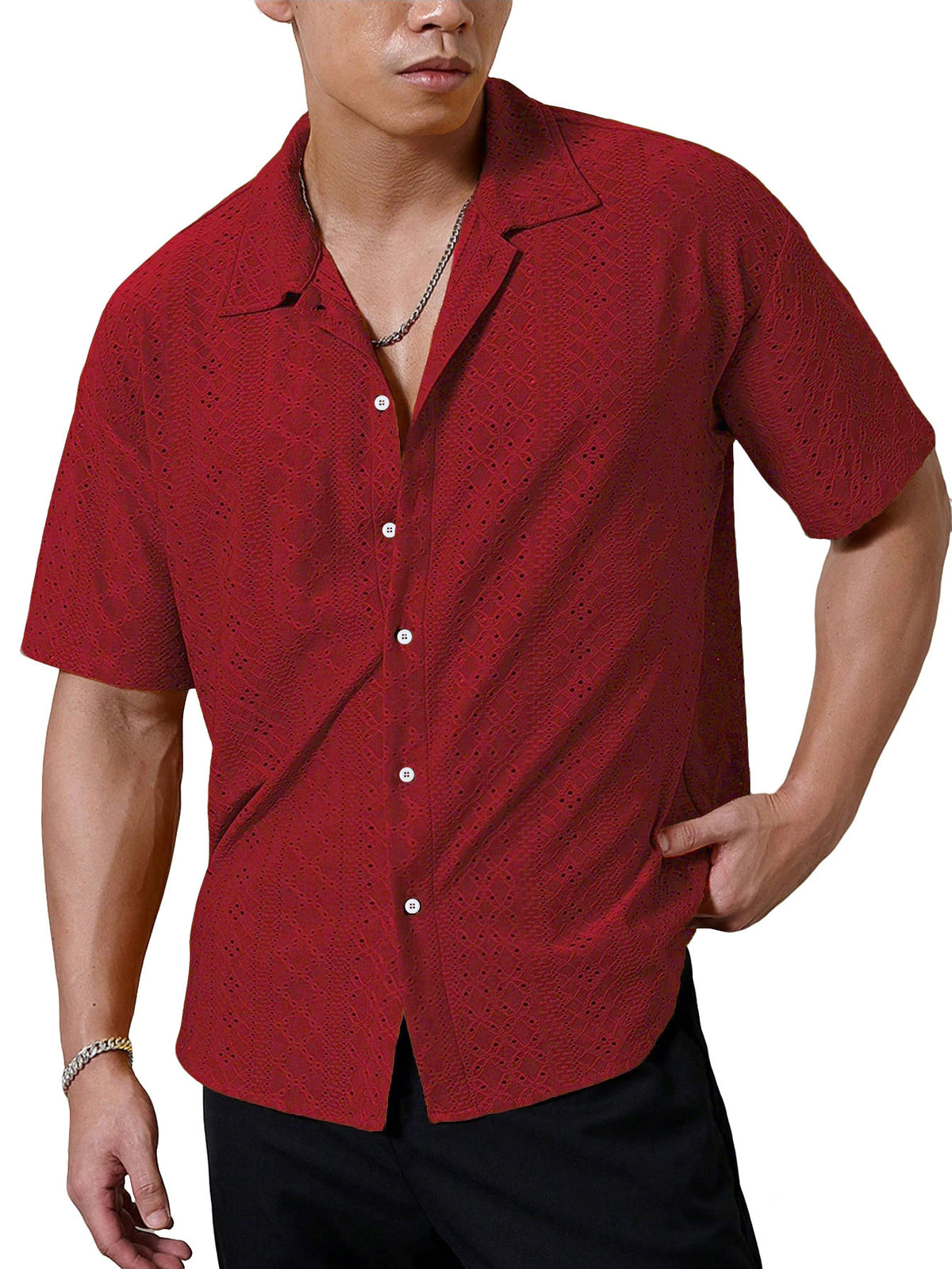 Chemise à manches courtes respirante pour homme