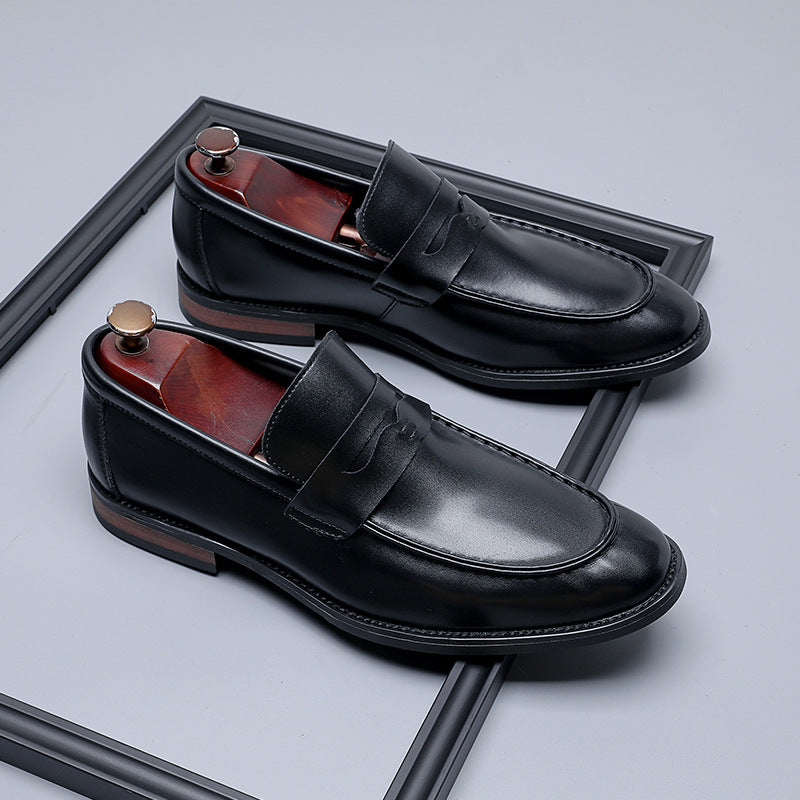 Minimaliste de style britannique Business formel Slip-on Casual Hommes Chaussures en cuir