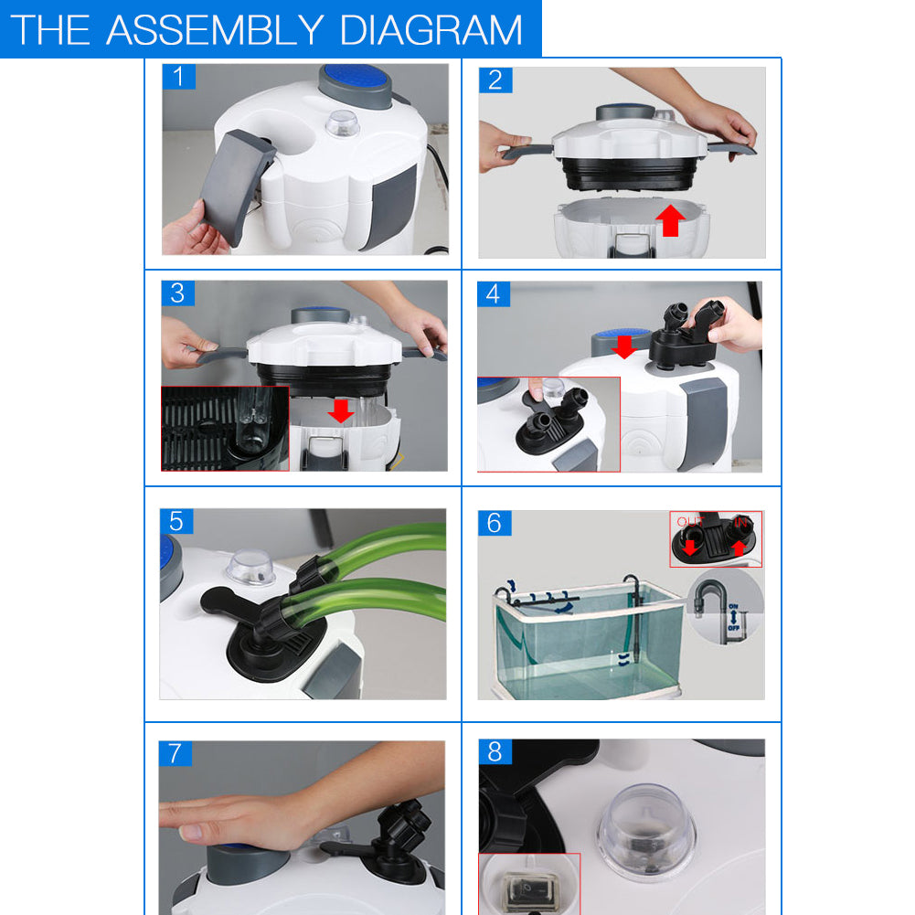 External Aquarium Filter UV Lamp Water Purification and Algae Removal