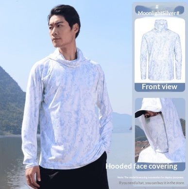 Homme S Summer Sun Veste de protection avec revêtement du visage Style léger