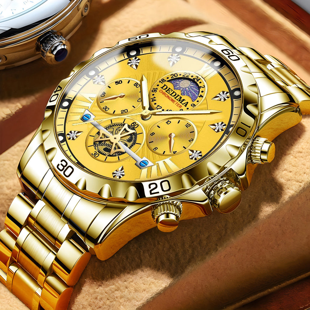 Business Luminous Waterproof Flywheel Montre Quartz