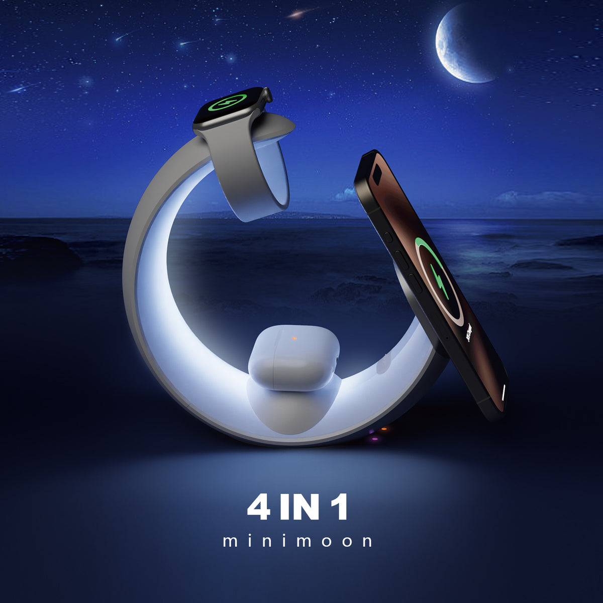 Little Moon Wireless Charger Wake-up Ambient Light